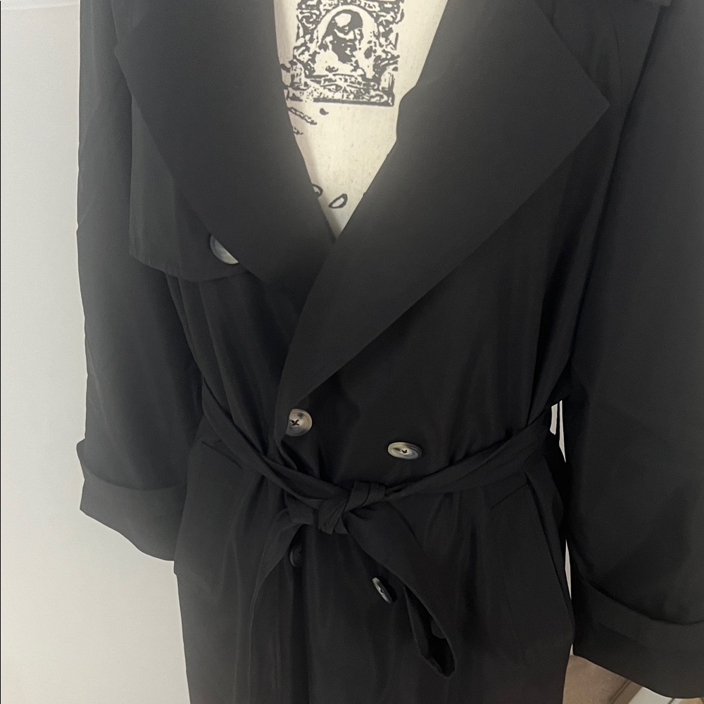Vero Moda Classic Black Trench Coat - Picture 2 of 5